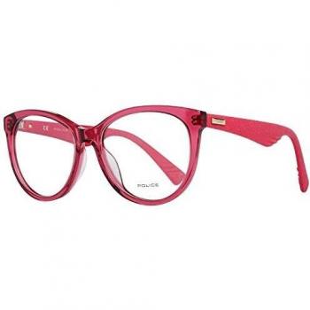 Police VPL413530AFD Gafas, Shiny Transp.Raspberry, 53/16/140 para Mujer