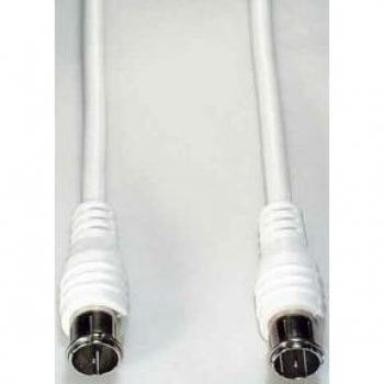 Cable Coaxial E+P FAS 50 de 5m, Blanco, 85 dB, Antena