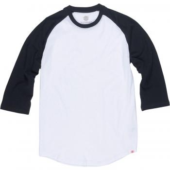 Element Camiseta con Mangas Raglan Basic Optic Blanco