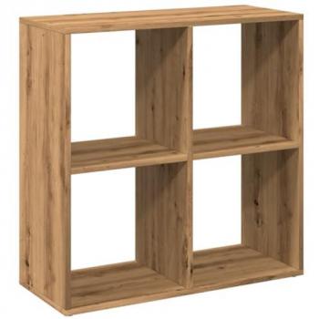 Librería divisora madera roble artisan 69,5x29x69,5 cm