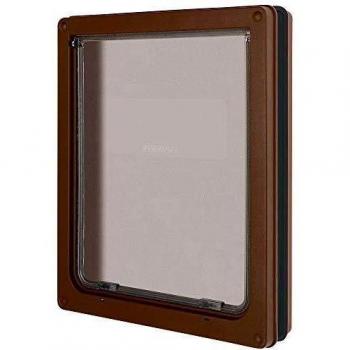 Dog Mate Lockable Large Dog Door, Brown