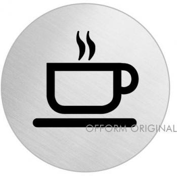 Señal Pictograma en Acero INOX Ø 75mm No.8498 Cafetería