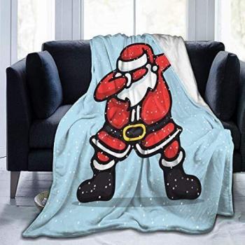 Santa Claus Flannel Fleece Throw Blanket 50x60 Living Room/Bedroom/Sofa Couch Warm Soft Bed Blanket