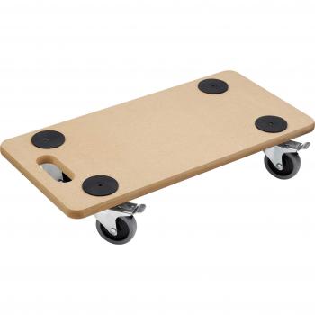 Carrito de Transporte de Madera 590 x 290 mm, Capacidad de Carga 200 kg, con Ruedas Giratorias y Freno