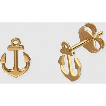 Pendientes de oro con diseño de ancla en El Corte Inglés
