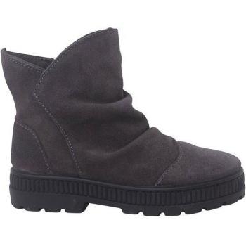Botas de niña de serraje efecto arrugado con cremallera lateral