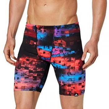 adidas Pro Graphic Swim Jammer Boxer Swimwear, Hombre, Black/Shock Red, 5