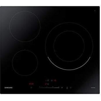 Placa de inducción Samsung NZ63R3727BK/UR de 3 fuegos Samsung, Color Negro, Detector Automático de Sartén, Indicador de Calor Residual, Función de Aumento de Potencia, Control temperatura Intuitivo