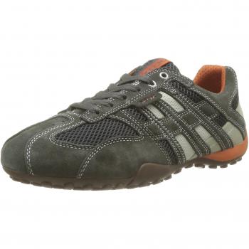 Geox Snake Mesh Sneakers for Men - Dark Grey, Size 45