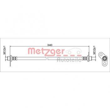Latiguillo de freno trasero izquierdo METZGER 4111745 para Mitsubishi ASX, Eclipse y Outlander