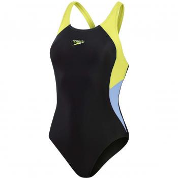 Bañador de mujer Speedo Colourblock Splice Muscleback Negro (38)