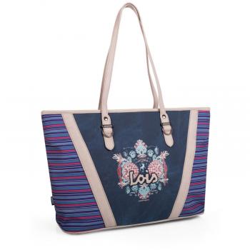 LOIS - 20091 BOLSO ESTAMPADO, Color Marino