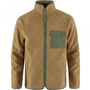 Fjällräven Vardag Pile Fleece Jacket - Laurel Green / Buckwheat Brown, Men's