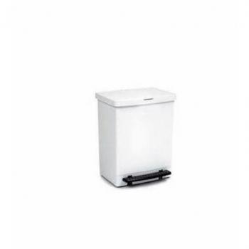 Papelera Cubo basura pedal blanco 52 litros