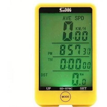 Ciclocomputador multifunción inalámbrico impermeable de pantalla grande con retroiluminación, cuentakilómetros, velocímetro táctil para bicicletas, cronómetro para bicicletas