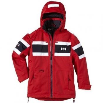 Helly Hansen JR Salt Jacket - Chaqueta para niños, color rojo, talla 140/10