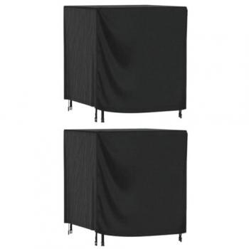 Cubiertas muebles jardín 2 uds impermeable 420D 116x100x120 cm