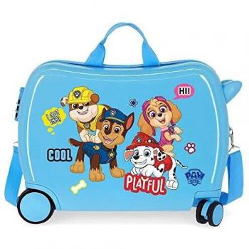 Paw Patrol La Patrulla Canina Playful Maleta Infantil Azul 50x39x20 cms Rígida ABS Cierre combinación 38L 2,1kgs 4 Ruedas Equipaje de Mano
