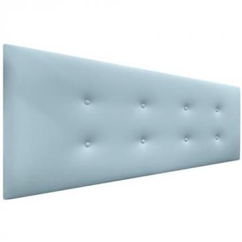 Cabecero Tapizado de Polipiel Aqualine Pro con 2 Hileras de Botones - Celeste (135x50cm, para camas 120/135/140)