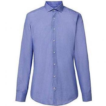 Hackett Clothing End On End Single Cuff, Camisa Hombre, Azul
