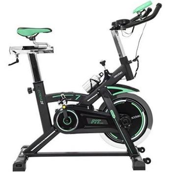 Cecotec Bicicleta Spinning Estática con Volante de Inercia de 25 Kg Extreme 25. Sistema Silence Fit, Pulsómetro, Manillar y Sillín Regulable, Pantalla LCD, Ruedas, Peso máximo 120 Kg