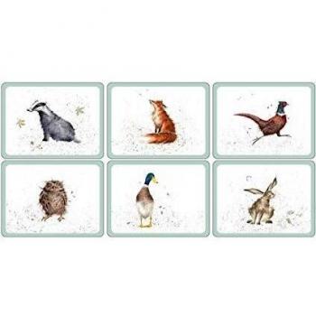 Portmeirion Wrendale Designs - Set de 6 manteles individuales Country Animals