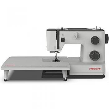 Máquina de Coser Necchi Q132A Semi-profesional con 32 Puntadas y Ojal Automático en Aluminio Negro