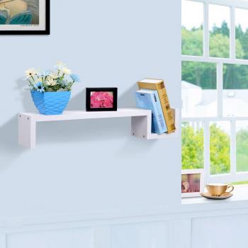 Finether-Estante de Pared Flotante de Forma S, Organizador y Estantería de almacenaje, Blanco