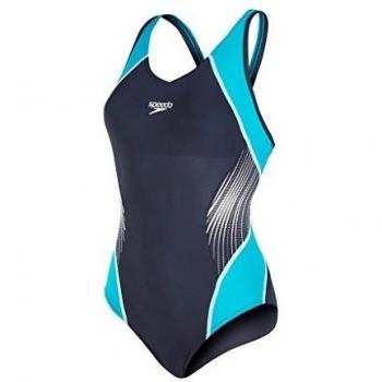 Speedo Spdfit Spl Msbk Bañador Af multicolor Oxid Grey/Aquarium/Bianco Talla:34