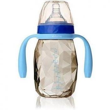 Kidsme, Biberón con asas, 240 ml, púrpura