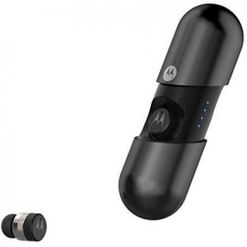 Motorola VerveBuds 400 - Auriculares mini inalámbricos, Bluetooth 5.0, Impermeables IP56, mono o duales y 9h - Compatible con Alexa, Siri y Google Assistant - Negro