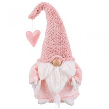Adorno Navideño Rosa de Poliresina y Polyfoam con Tejido - 21 x 21 x 49 cm - Originalidad y Estilo