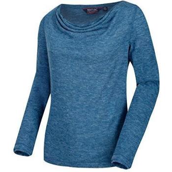 Regatta Frayda - Camisetas de Manga Larga para Mujer, diseño de Lana, Mujer, Camisetas/Polos/Camisetas, RWT162 B5608L, Ópalo Azul, Size: 8