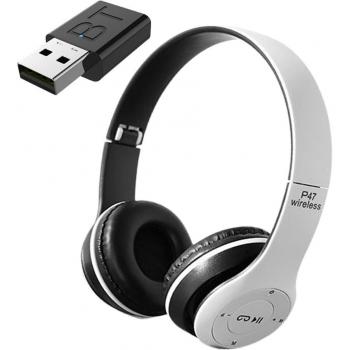 Auriculares Inalámbricos RAXFLY con Micrófono, Reducción de Ruido, Compatibles con Ordenador, PC, TV, Teléfono, Portátil y Tableta para Gamer