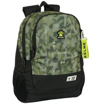 Mochila Escolar Kelme Travel Negro Verde 32 x 44 x 16 cm