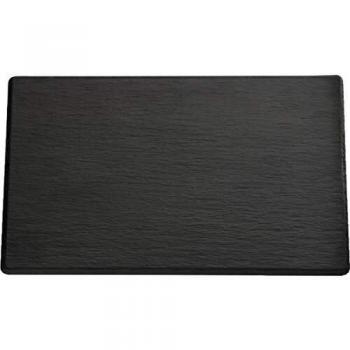 Bandeja GN 1/4 en Melamina Efecto Pizarra, 26.5 x 16.2 cm, Antideslizante