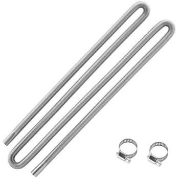 VEVOR 118.1 Inch Stainless Steel Flexible Exhaust Hose Kit for Diesel Heaters with 2 Clamps (Compatible with 2KW, 5KW, 8KW)