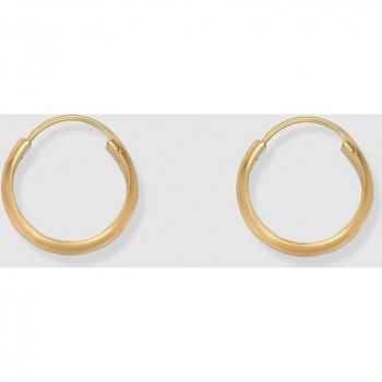 Pendientes de aro minimalistas en oro con diseño elegante