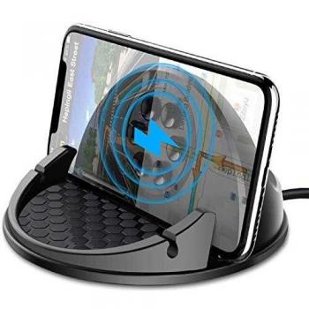 Beeasy Cargador Inalámbrico Coche Carga Rápida,Qi Cargador Rápido Wireless Car Charger Soporte Móvil,10W para Samsung S10/S10e/S10+/S9/S8/S8+/Note 8,7.5W iPhone 11Pro MAX/XS/XS Max/XR/X/8/8 Plus