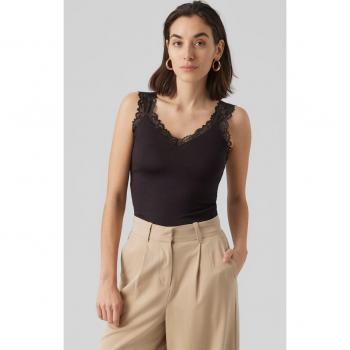 Vero Moda Women's Lace Trim Fitted Tank Top
