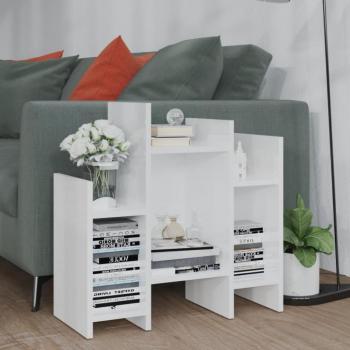 Armario auxiliar de madera contrachapada 60x26x60 cm con puertas y cajón, mueble de almacenaje moderno para salón