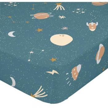 Bajera Infantil Mini Universe 100% Algodón Multicolor, 90x200 cm, Calidad 150 TC, Fabricada en España