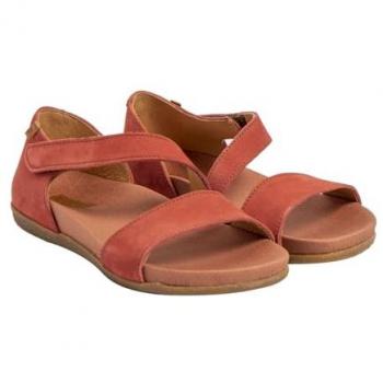 Sandalias de piel para mujer El Naturalista N5652 Rosa, Planas, con Velcro, Casual, Talla 42