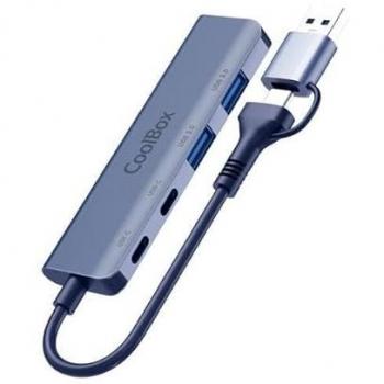 HUB4 LITE USB-C/A 4 PUERTOS ALUMINIO 2 USB-C Y 2 USB-A 3.2 GEN1
