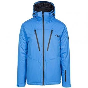 DLX Chaqueta de esquí para hombre, cálida, impermeable y resistente al viento, Hombre, Chaqueta de esquí, MAJKSKTR0001_VBBS, Azul vibrante, S