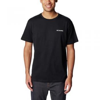 Camiseta de hombre Columbia CSC Basic Logo™ Short Sleeve negra con logo blanco - L