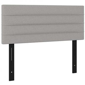 Cabecero de tela gris claro 100x5x78/88 cm