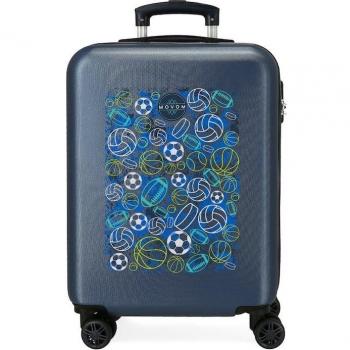 Maleta de cabina Movom Balls Azul con diseño infantil y capacidad de 35L