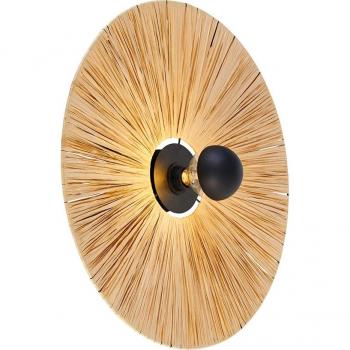 Aplique rural negro de 60 cm con cuerda - Leia, adecuado para LED, máximo 1 x 40 Watt