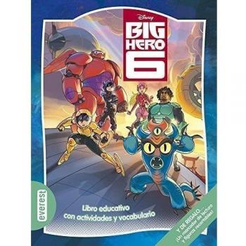 Big Hero 6: Libro educativo con actividades y vocabulario. Y DE REGALO... ¡Un marcador de lectura y figuras recortables! - Walt Disney Company